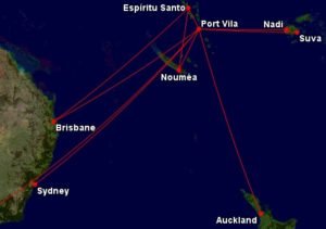 qantas flights to New Caledonia